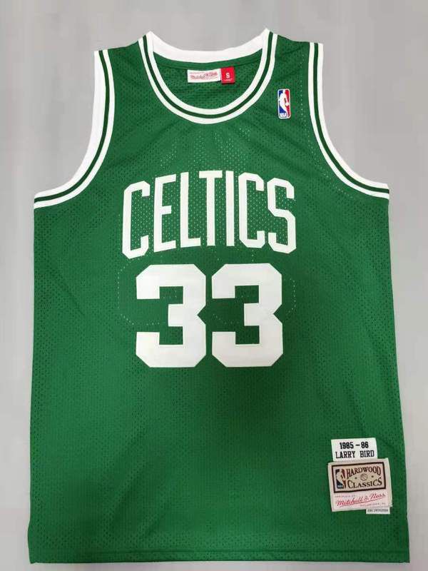 Men Boston Celtics #33 Bird Green Throwback Best mesh 2021 NBA Jersey